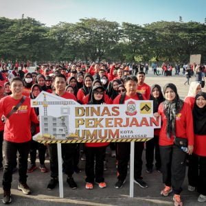 Kadis PU Pimpin Langsung Kontingen Porseni Dinas PU Makassar