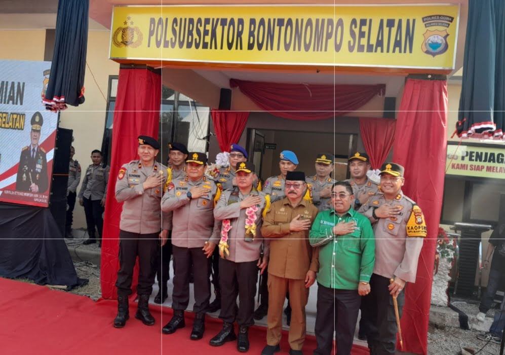 Kapolres Takalar Hadiri Peresmian Polsubsektor Bontonompo Selatan
