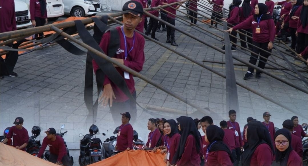 BPBD Makassar Adakan Pelatihan Keterampilan Dirikan Tenda Darurat