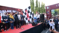 DPPKB Makasssr Mengikuti Gerak Jalan Santai HUT Sulsel Ke-355